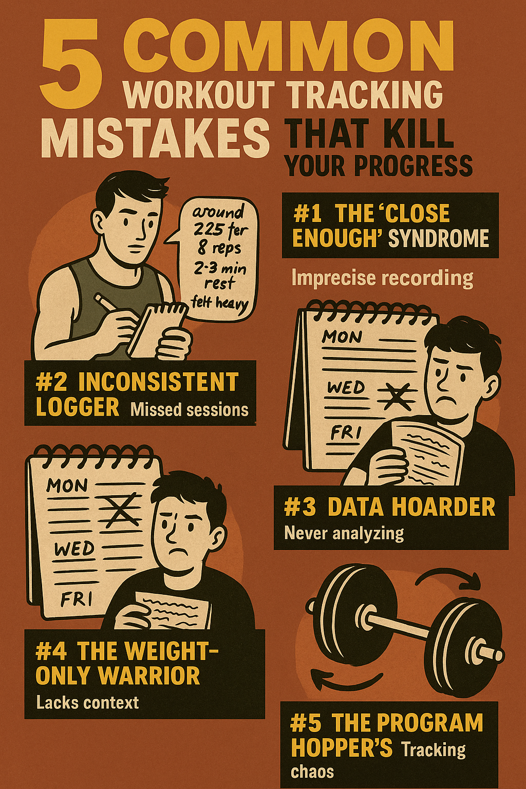 5 Critical Workout Tracking Mistakes Killing Your Gains (And How to Fix Them)